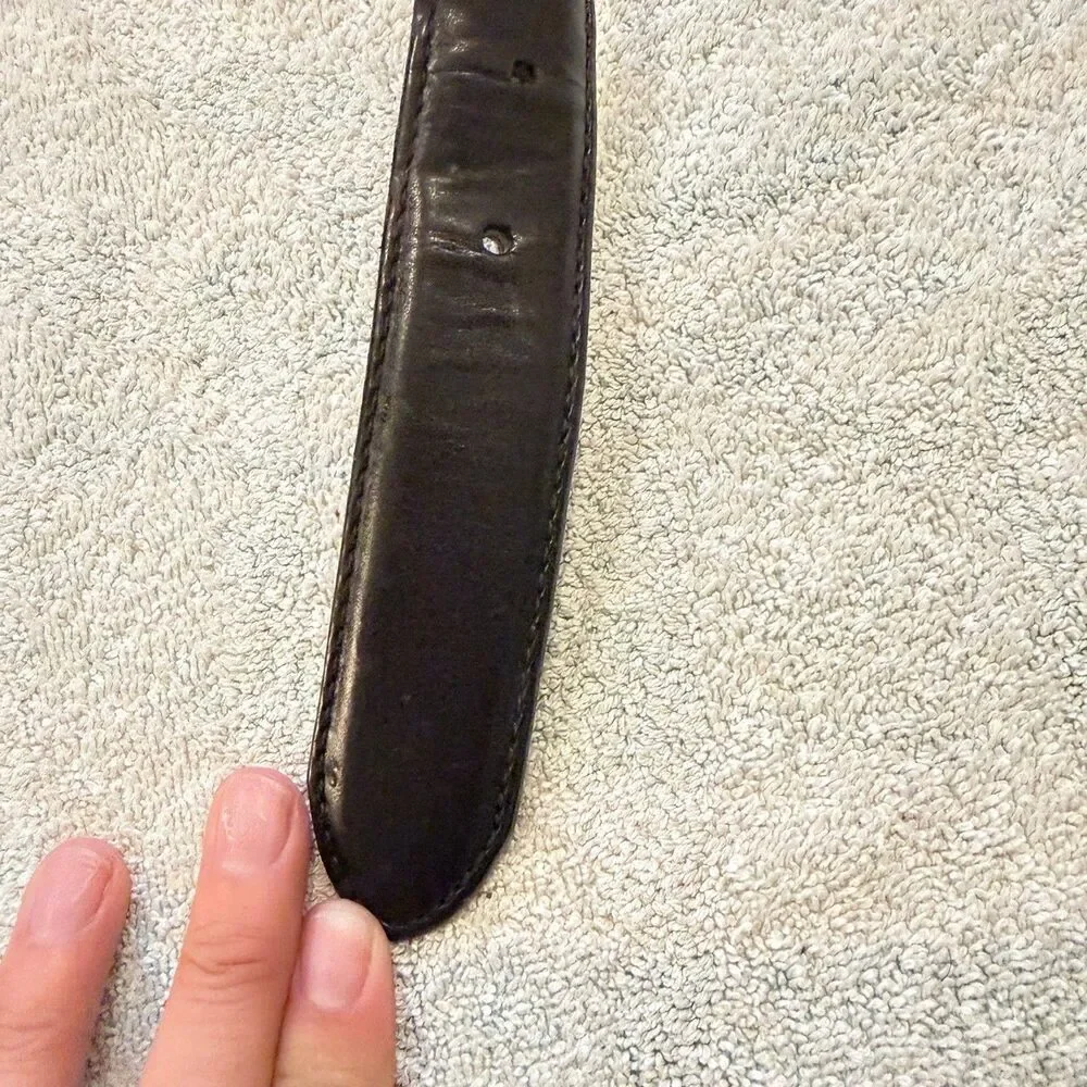 L.L. Bean Genuine Black Leather Belt 40 1